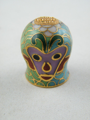 Affenkopf cloisonne fingerhut - cloisonne,