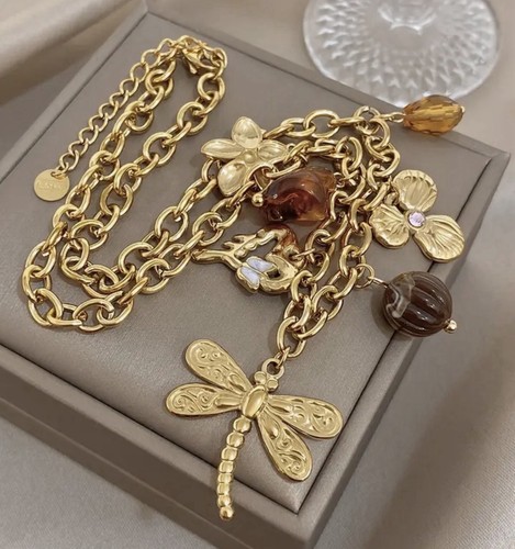 Halskette kette edelstahl 18kt - halskette,
