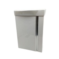 Riva Badmöbelset Elegance Bad Badezimmermöbel 45 cm Weiß Glänzend Badezimmergest