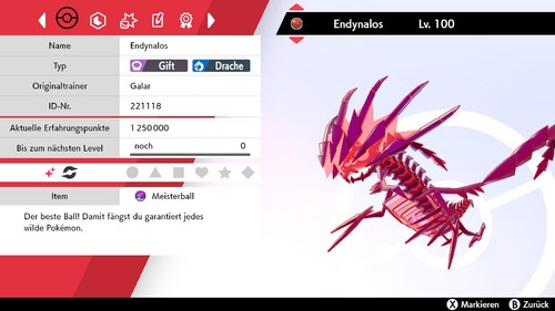 Shiny endynalos 6iv lvl 100 - 6iv,