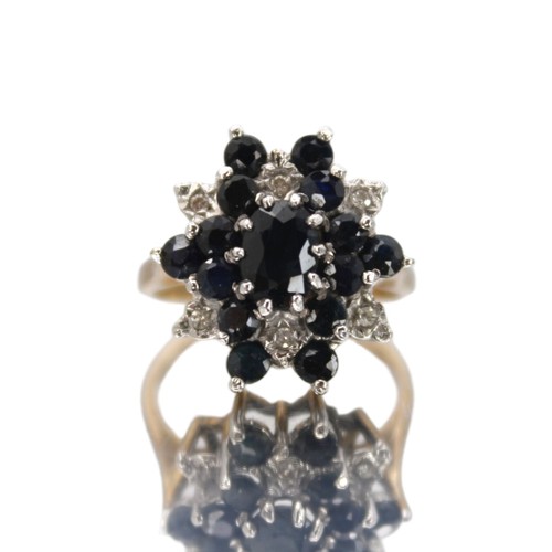 Gold diamant ring blauer - diamant,