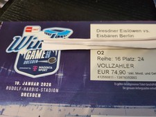1 Ticket Eishockey Eislöwen Dresden - Berliner Eisbären Berlin, 10.1.26 Stadion