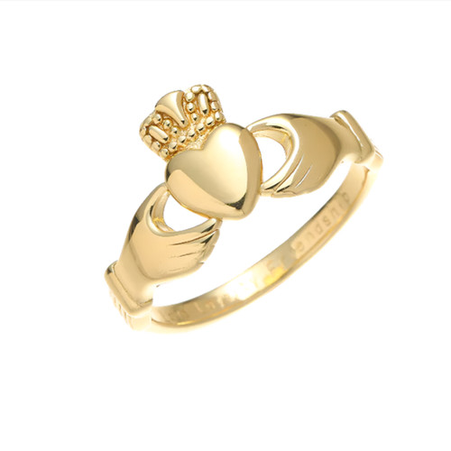Gold vermeil claddagh plain - vermeil,