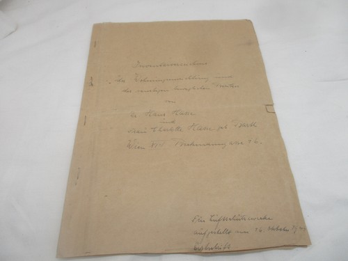 Inventarverzeichnis wien von - inventarverzeichnis,