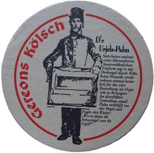 Alter bierdeckel gereons - bierdeckel,