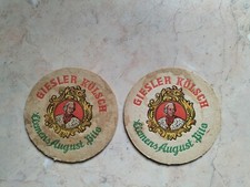 2 alte Bierdeckel VK (?) Giesler Kölsch Clemens August Pils