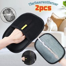 2x Tierhaar Handschuh Fellentferner Fellmagnet Hund Katze Tierhaarentferner NEU