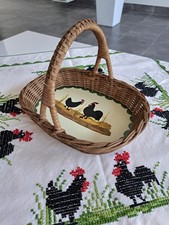 Zeller Keramik Hahn Und Henne Geschirr Henkelkorb 