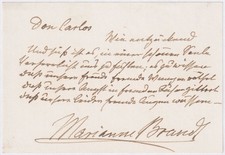 Marianne Brandt Sängerin Autograph Handschrift Schiller Zitat 1903