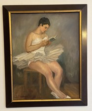 Französisches Öl Portrait