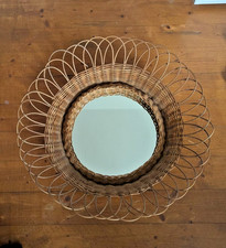 Vintage Wandspiegel Korb