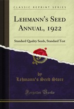 Lehmann's Seed Annual, 1922