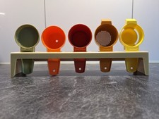 Tupperware  Vintage Küchenhelfer Messbecher Sieb Trichter Eigelbtrenner70er...