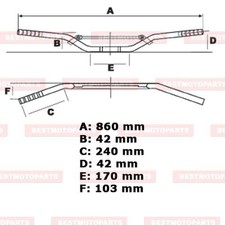 Stahl Lenker Motorrad 22 mm