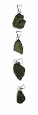 Moldavit roh anhänger s925 - moldavit,