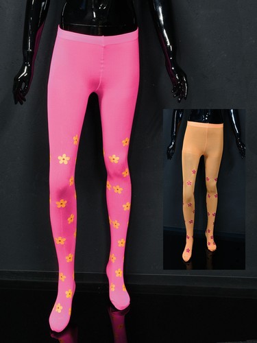 Schwarzlicht strumpfhose - schwarzlicht,