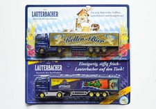 2 Bier-LKWs der Lauterbacher Brauerei „Lauterbacher Bier“ Werbemodelle 1:87. 