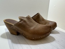 Italienische Leder-Clogs alto