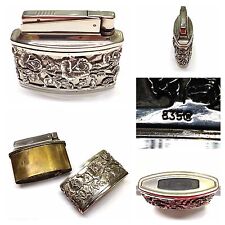 KW Kamin Feuerzeug Tischfeuerzeug  Feuerzeugmantel  Feuerzeughülle 835 Silber