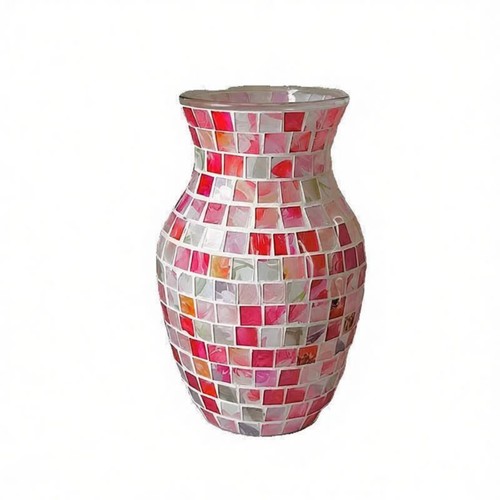 Glasmosaikvase nordischer stil - glasmosaikvase,
