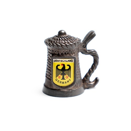 Porzellan fingerhut metall - &,
