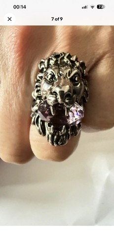 Gucci löwenkopf ring rosa - gucci,