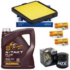 Wartung Öl Set 4L Luftfilter Ölfilter Zündkerzen für BMW K 75 K75 K569 1984-1996