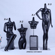 Schaufensterpuppe ohne Kopf schwarz matt lackiert Dekoration neu Frau Weibliche