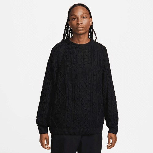 Nike life cable knit pullover - life,