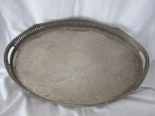 Große Servierplatte "Sheffield England " silver Plated on Coppe, 45 x 30xx7 cm