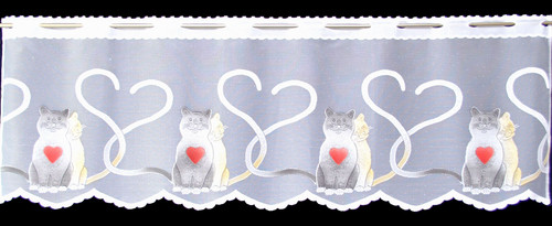 Süße katzen scheibengardine - katzen,