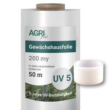 Gewächshausfolie Gartenfolie Frühbeet Treibhaus Gartenhausfolie transparent UV 5