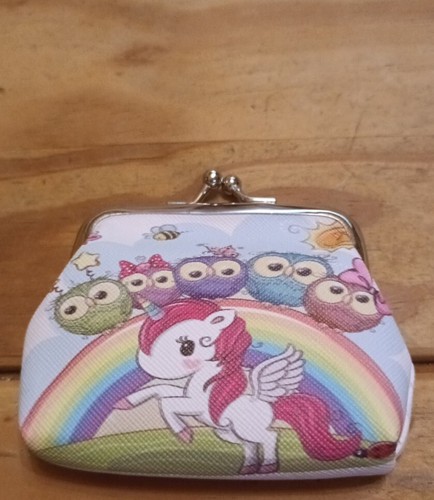 Einhorn und eulen geldbörse - und,