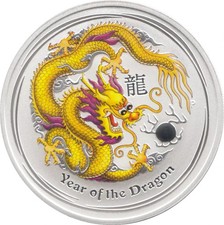 Silbermünze Jahr des Drachen