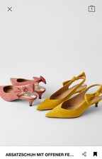 zara rosa kitten heels mit