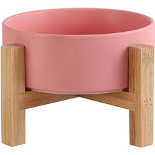 Rosa Erhöhter Fressnapf für