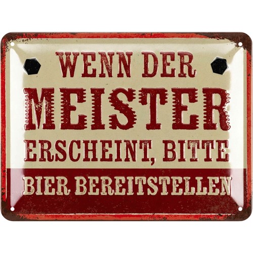 Retro blechschild werkstatt - blechschild,