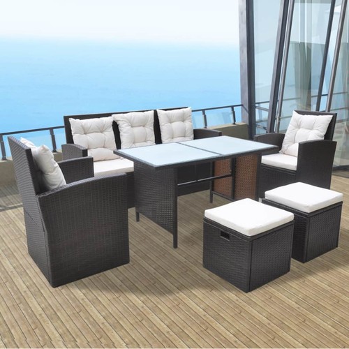 Polyrattan essgruppe lounge - polyrattan,