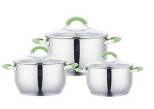 3er Edelstahl Kochtopf-Set