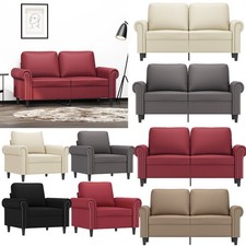 Sofa Sessel Loungesofa Couch Wohnzimmer Fernsehsessel Schwarz Kunstleder vidaXL