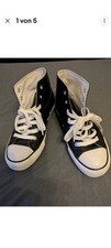 Chucks Knöchelturnschuhe Gr 38 Leder Schwarz
