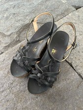 Keilabsatzschuhe Sandalen Damen Mit Keilabsatz Wedges, Schwarz 37