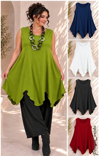 Lagenlook top over long shirt - over-long,