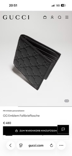 Gucci herren geldbörse leder - herren,