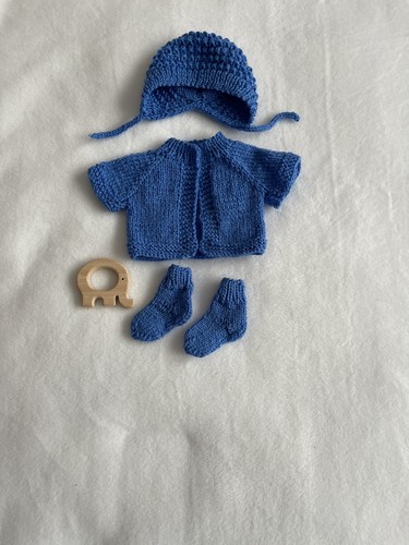 Puppenbekleidung set blau - ,