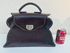 🟢 Vintage Hard Leather Bag