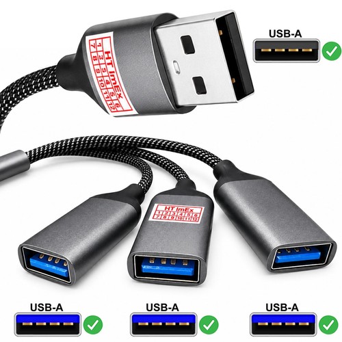 Usb stecker auf drei - auf, usb-a