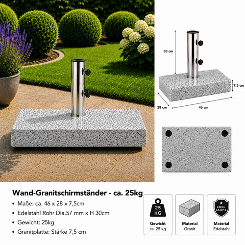Granit sonnenschirmständer - granit,