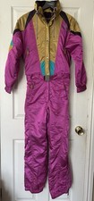 Vintage NEVICA Skianzug 32L mehrfarbig 80’s 90’s All In One mit verstaubarer Kapuze