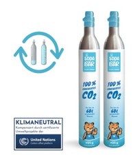 SodaBär© Der kompatible CO2-Zylinder für alle Marken | Praktische 2er Tausch-Box